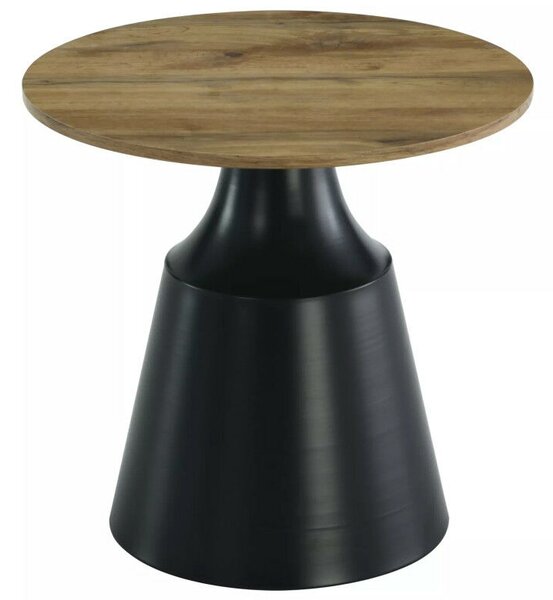 Itaka Kerek Dohányzóasztal Szett Artisan Tölgy MDF Fekete Vázzal