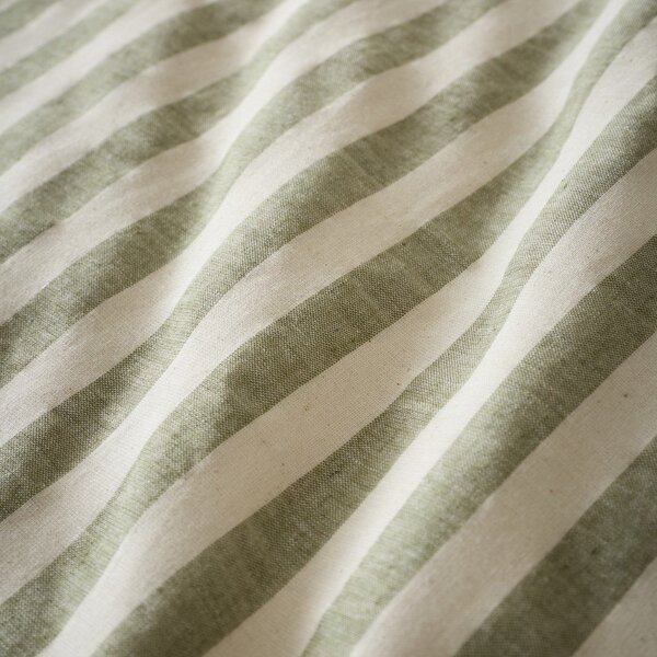 Zöld egyszemélyes ágyneműhuzat 135x200 cm Cotton Rich Woven Stripe – Pineapple Elephant