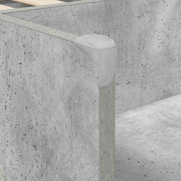 VidaXL Gyerekágy keret tárolóval Betonszürke 98.5 x 200 cm Szerelt Fa