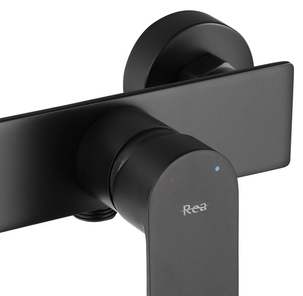 Rea Urban, zuhanycsaptelep pontos kézizuhany készlettel, fekete, REA-B9909