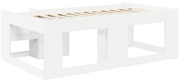 VidaXL Gyerekágy keret tárolóval Fehér 75 x 190 cm Szerelt Fa
