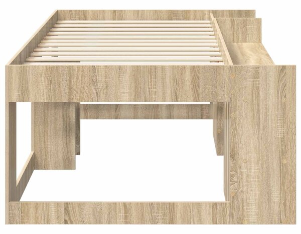 VidaXL Gyerekágy keret tárolóval Sonoma Tölgy 80 x 200 cm Szerelt Fa