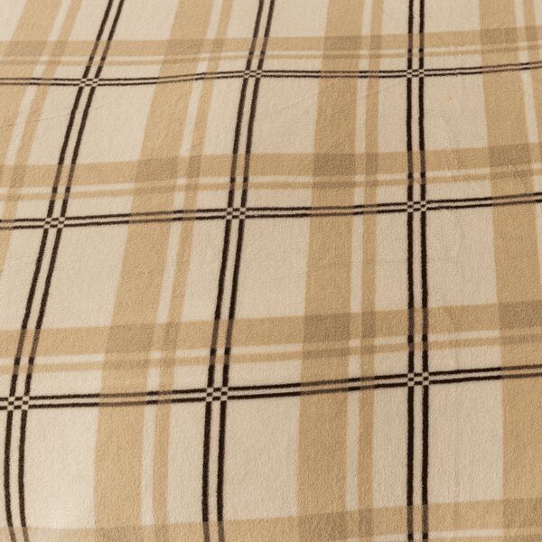 Mikroplüss ágyneműhuzat PLAID krémszínű Ágyneműhuzat mérete: 2 db 70 x 90 cm | 200 x 220 cm