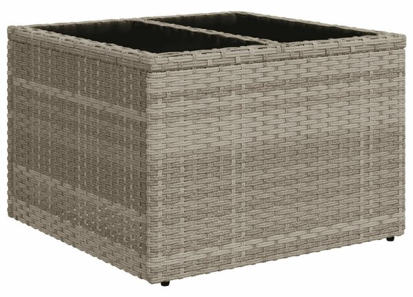 VidaXL 7 részes világosszürke polyrattan kerti ülőgarnitúra párnákkal