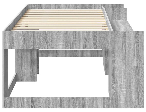 VidaXL Gyerekágy keret tárolóval Szürke Sonoma 80 x 200 cm Szerelt Fa