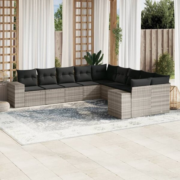 VidaXL Polyrattan Kerti Ülőgarnitúra - 10 részes