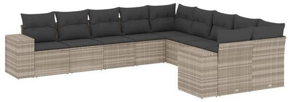 VidaXL Polyrattan Kerti Ülőgarnitúra - 10 részes