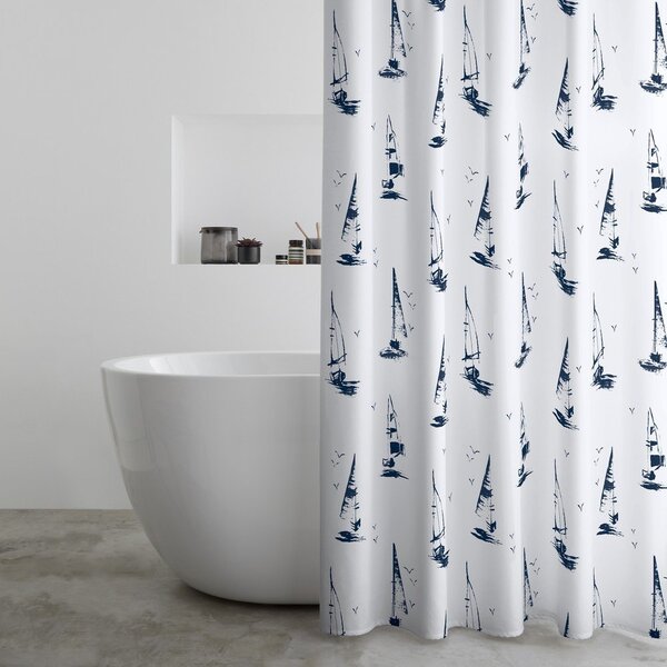 Zuhanyfüggöny 180x180 cm Salcombe Boats – Catherine Lansfield