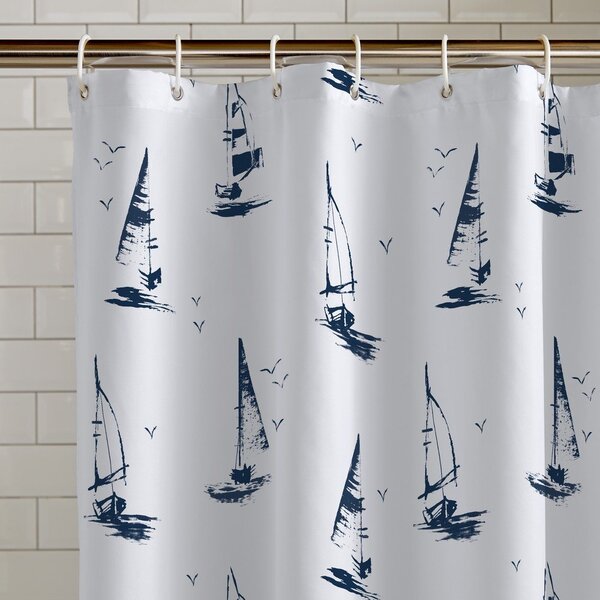 Zuhanyfüggöny 180x180 cm Salcombe Boats – Catherine Lansfield