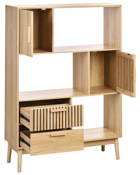 Polcrendszer LYNWOOD 140 cm Világosbarna