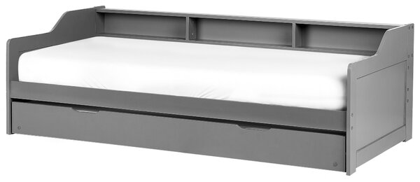 Kihúzható heverő Fenyő EDERN 90 x 200 cm Szürke