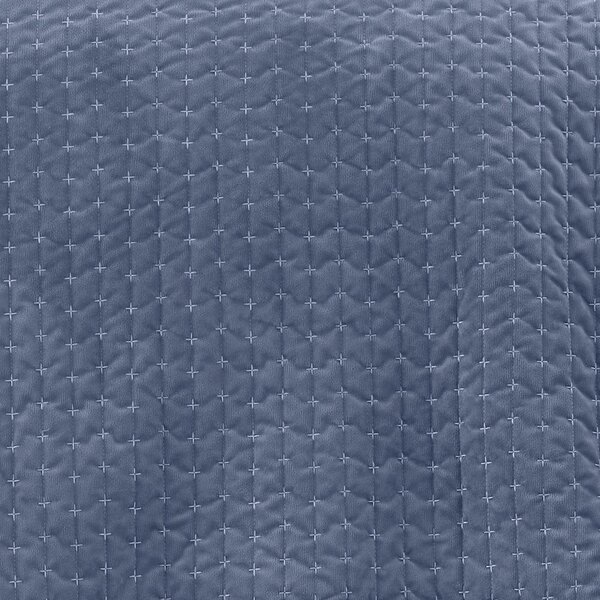 Kék bársony steppelt ágytakaró 240x260 cm Attica Velvet – Bianca