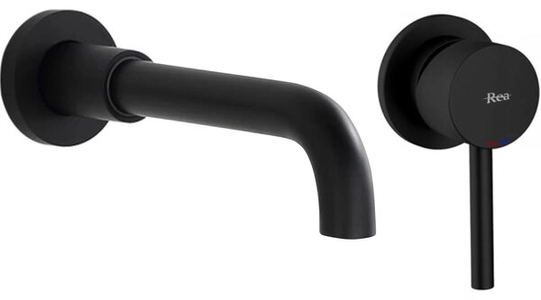 Falra szerelhető csaptelep Rea Lungo LONG black mat + box