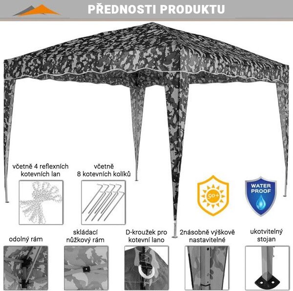 INSTENT BASIC Kerti pavilon 3 x 3 m urban