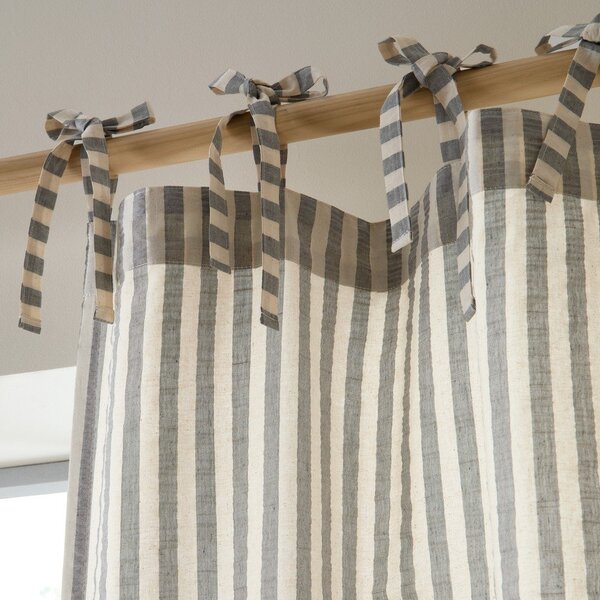 Szürke függöny 140x183 cm Zanzibar Woven Stripe – Pineapple Elephant