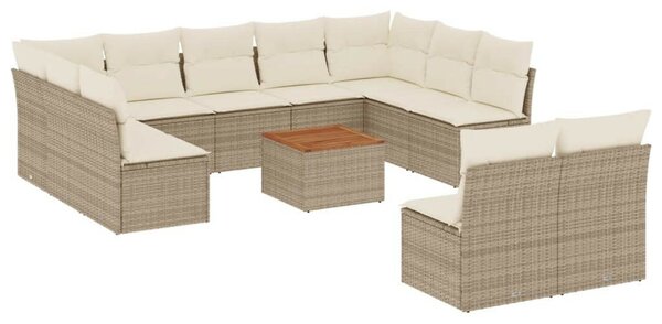 VidaXL Polyrattan Kerti Ülőgarnitúra - Bézs - 12 részes