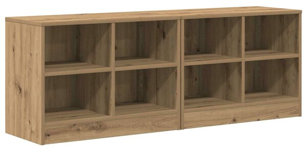 VidaXL Ágyat tartó szekrény 2 db Kézműves Tölgy 66 x 33 x 48 cm