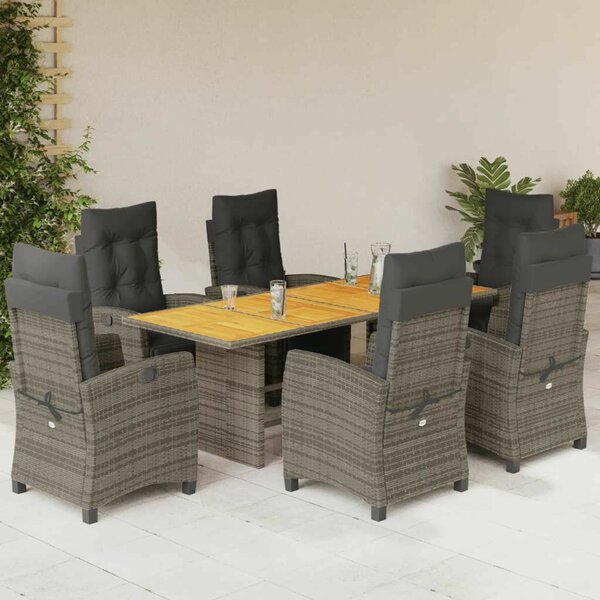 VidaXL Polyrattan Kerti Étkezőgarnitúra - 7 Fős