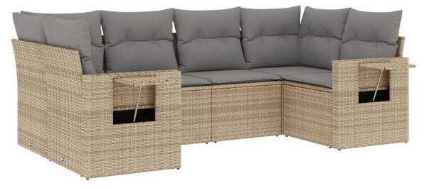VidaXL Polyrattan Kerti Ülőgarnitúra - 6 részes - Bézs