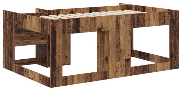 VidaXL Gyerekágy keret tárolóval Antik Fa 80 x 160 cm Szerelt Fa