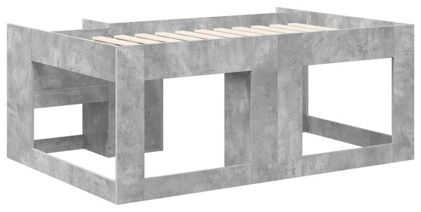 VidaXL Gyerekágy keret tárolóval Betonszürke 80 x 160 cm Szerelt Fa