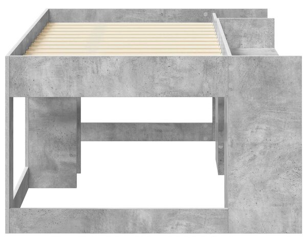 VidaXL Gyerekágy keret tárolóval Betonszürke 80 x 160 cm Szerelt Fa