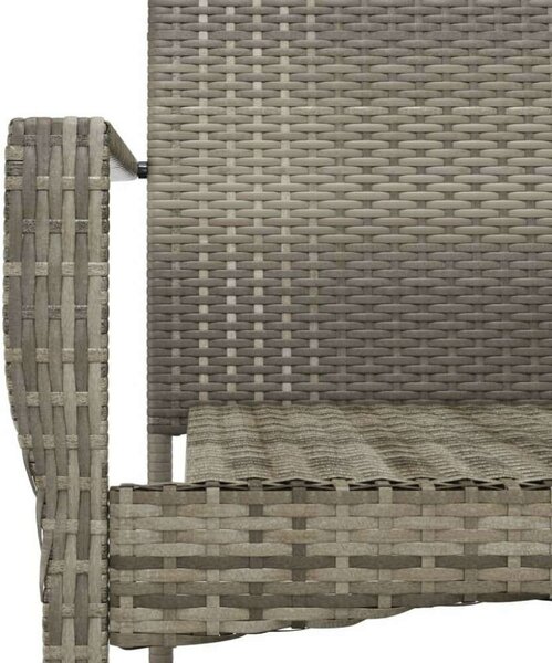 VidaXL Polyrattan Kerti Étkezőgarnitúra - 9 részes - Szürke