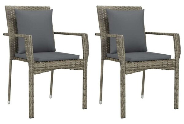 VidaXL Polyrattan Kerti Étkezőgarnitúra - 9 részes - Szürke