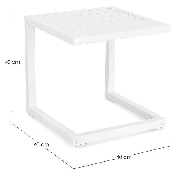 Alumínium kerti kisasztal 40x40 cm Hilde – Bizzotto