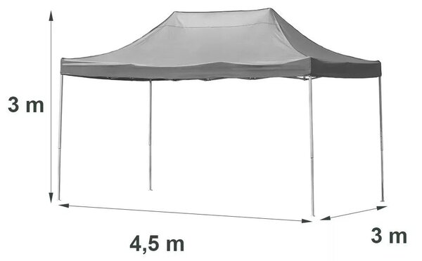Összecsukható kerti pavilon 3x4,5 m
