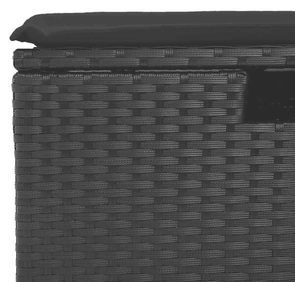 VidaXL 2 részes Kerti Ülőgarnitúra - Fekete Polyrattan