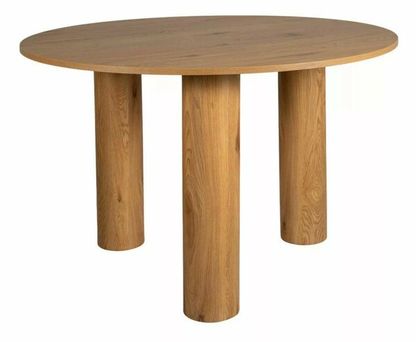 Montana kerek étkezőasztal MDF tölgy furnér 120 cm