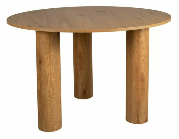 Montana kerek étkezőasztal MDF tölgy furnér 120 cm