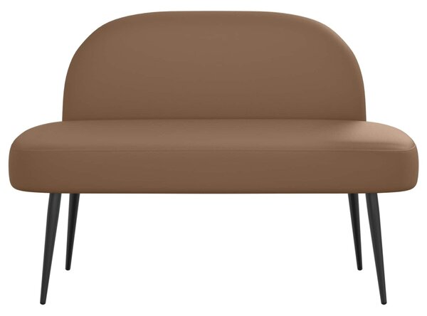 VidaXL Kárpitozott pad háttámlával Cappuccino 110 x 60 x 76 cm Műbőr
