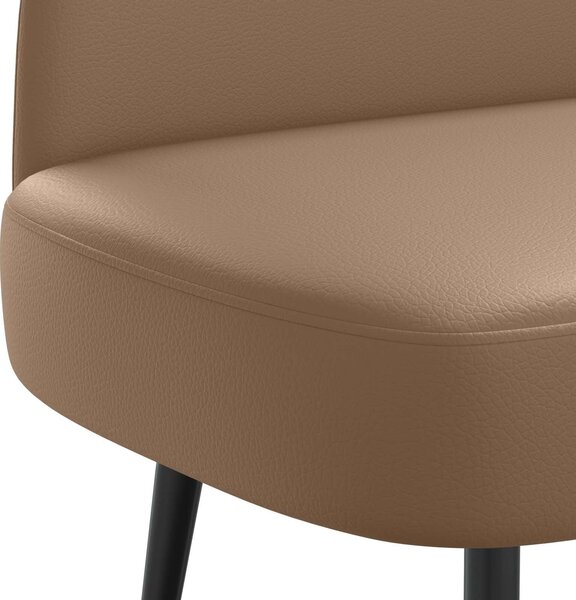 VidaXL Kárpitozott pad háttámlával Cappuccino 110 x 60 x 76 cm Műbőr