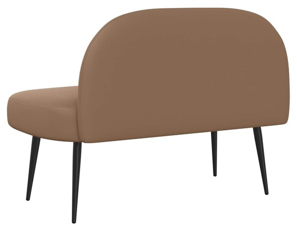 VidaXL Kárpitozott pad háttámlával Cappuccino 110 x 60 x 76 cm Műbőr