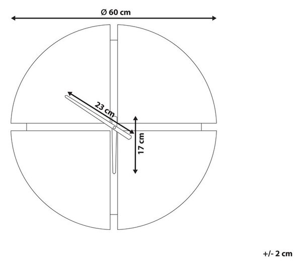 Fali óra ARAMON 60 cm Barna/fekete
