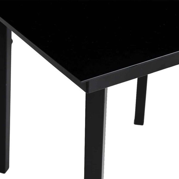VidaXL 7 részes fekete PVC rattan kerti étkezőgarnitúra