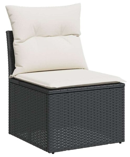 VidaXL Polyrattan Kerti Ülőgarnitúra - 11 részes - Fekete