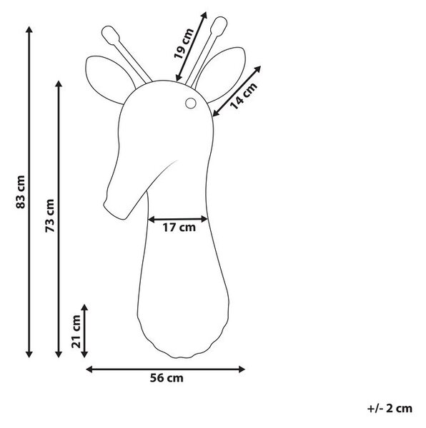 Fali Dekoráció Zsiráf BANANEC Rattan 83 cm Természetes