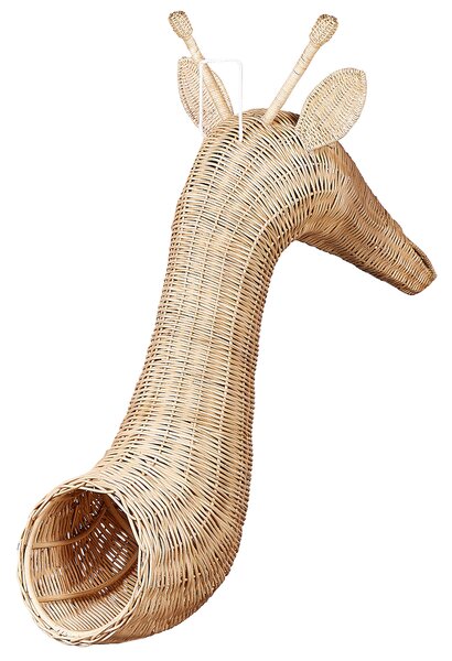 Fali Dekoráció Zsiráf BANANEC Rattan 83 cm Természetes