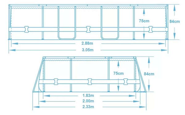 Bestway kerti keret medence 305 x 200 x 84 cm 17in1 5614a