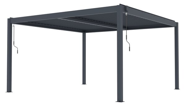 G21 Austin Premium 4x4 m bioklimatikus pergola, antracit alumínium