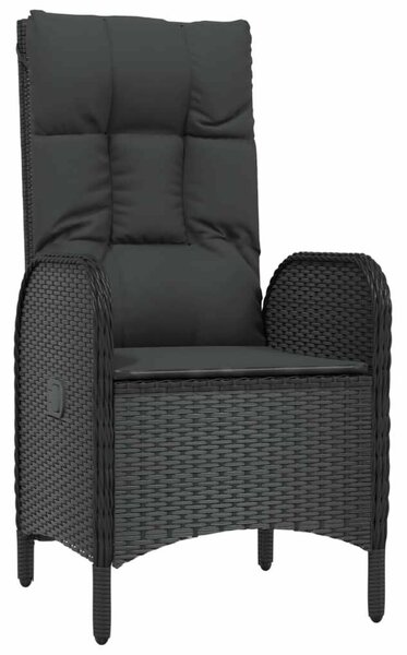 VidaXL Polyrattan Kerti Ülőgarnitúra - 3 részes - Fekete