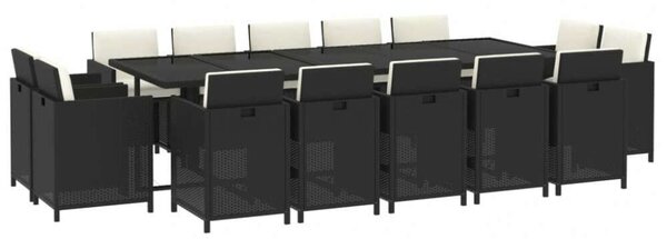VidaXL Polyrattan Kertbútor Szett - 15 részes