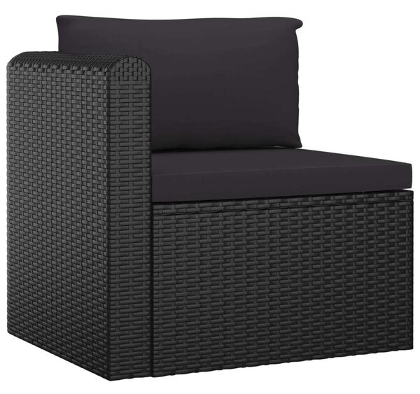VidaXL Polyrattan Kerti Társalgószett - 9 részes - Fekete