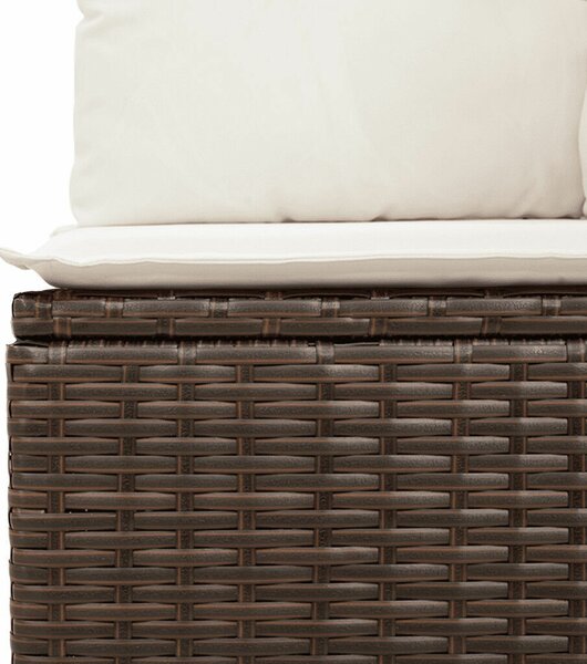 VidaXL 8 részes barna polyrattan kerti ülőgarnitúra párnákkal