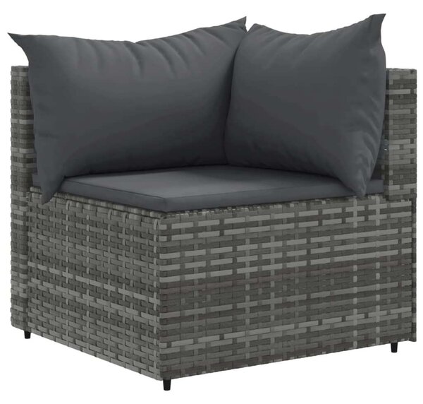 VidaXL Polyrattan Kerti Ülőgarnitúra - 7 részes - Szürke