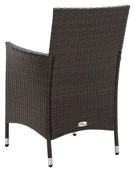 Polyrattan Kültéri Étkezőgarnitúra - 5 részes - Barna