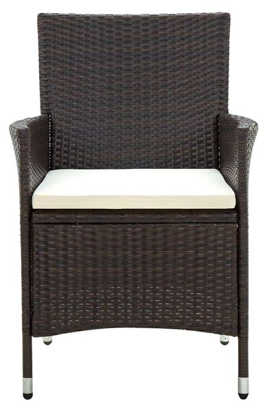 Polyrattan Kültéri Étkezőgarnitúra - 5 részes - Barna